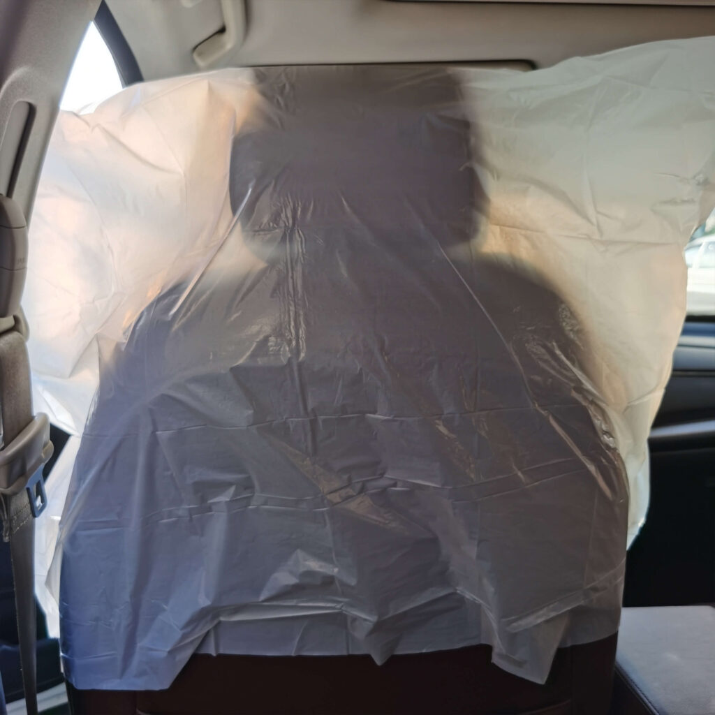 Disposable plastic car seat covers